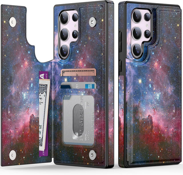 Redpepper Galaxy S25 Ultra Cover portafoglio fiori rossa