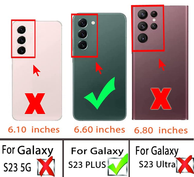 Redpepper Galaxy S23 Plus Cover con Supporto 360° e 2 Pellicole