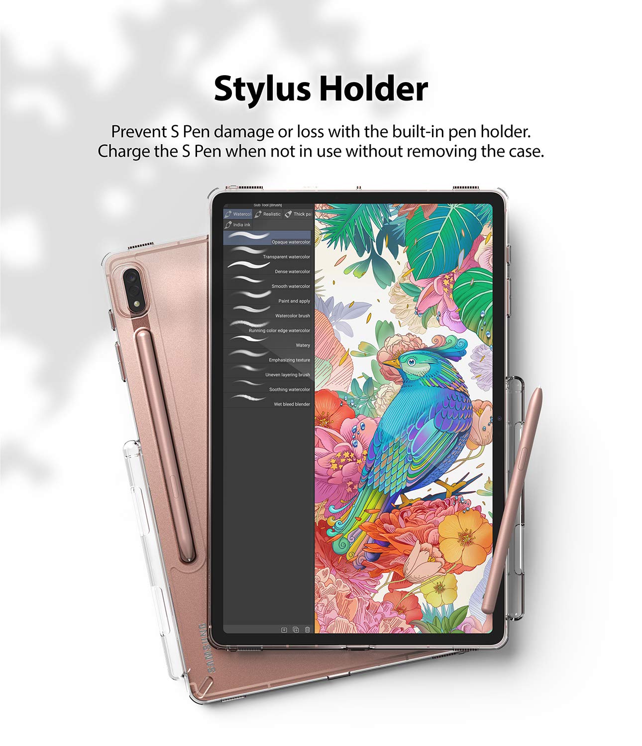 Ringke Fusion Cover Galaxy Tab S8 Plus Clear con Porta Penna