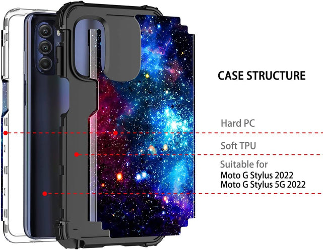 Redpepper Moto G Stylus Cover Antiurto Blu Tre Strati