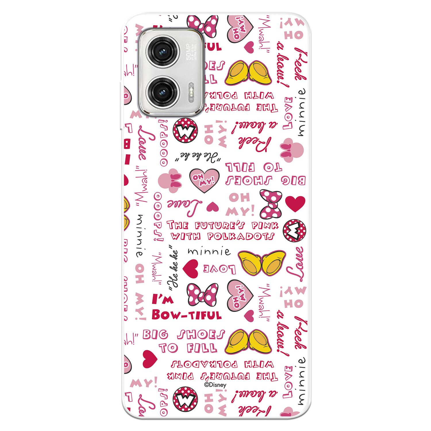 La Casa de las Carcasas Licenze Ufficiali Motorola Moto G73 5G custodia Minnie trasparente