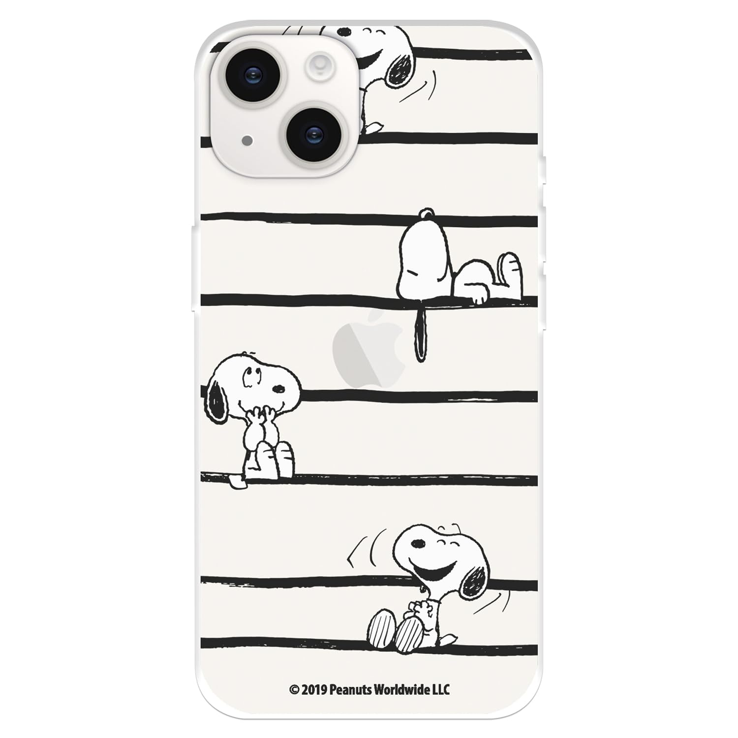 La Casa de las Carcasas iPhone 15 Plus cover Snoopy Stripes trasparente