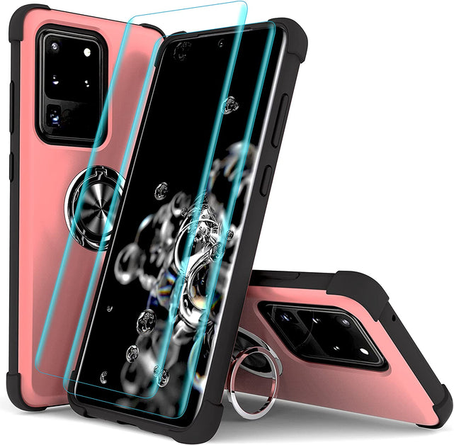 Redpepper Galaxy S20 Ultra cover anello stand nera