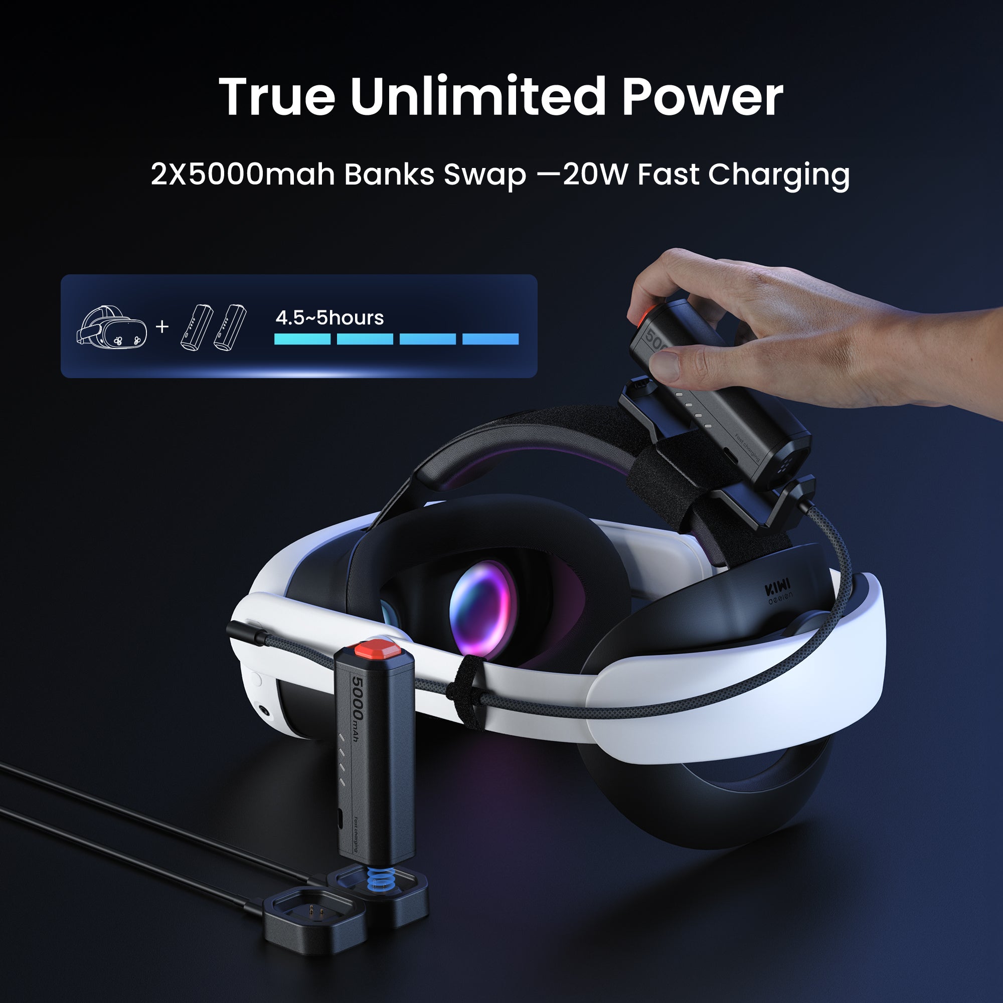 KIWI Design VR Power Bank P5000 power bank 5000mAh USB-C VR