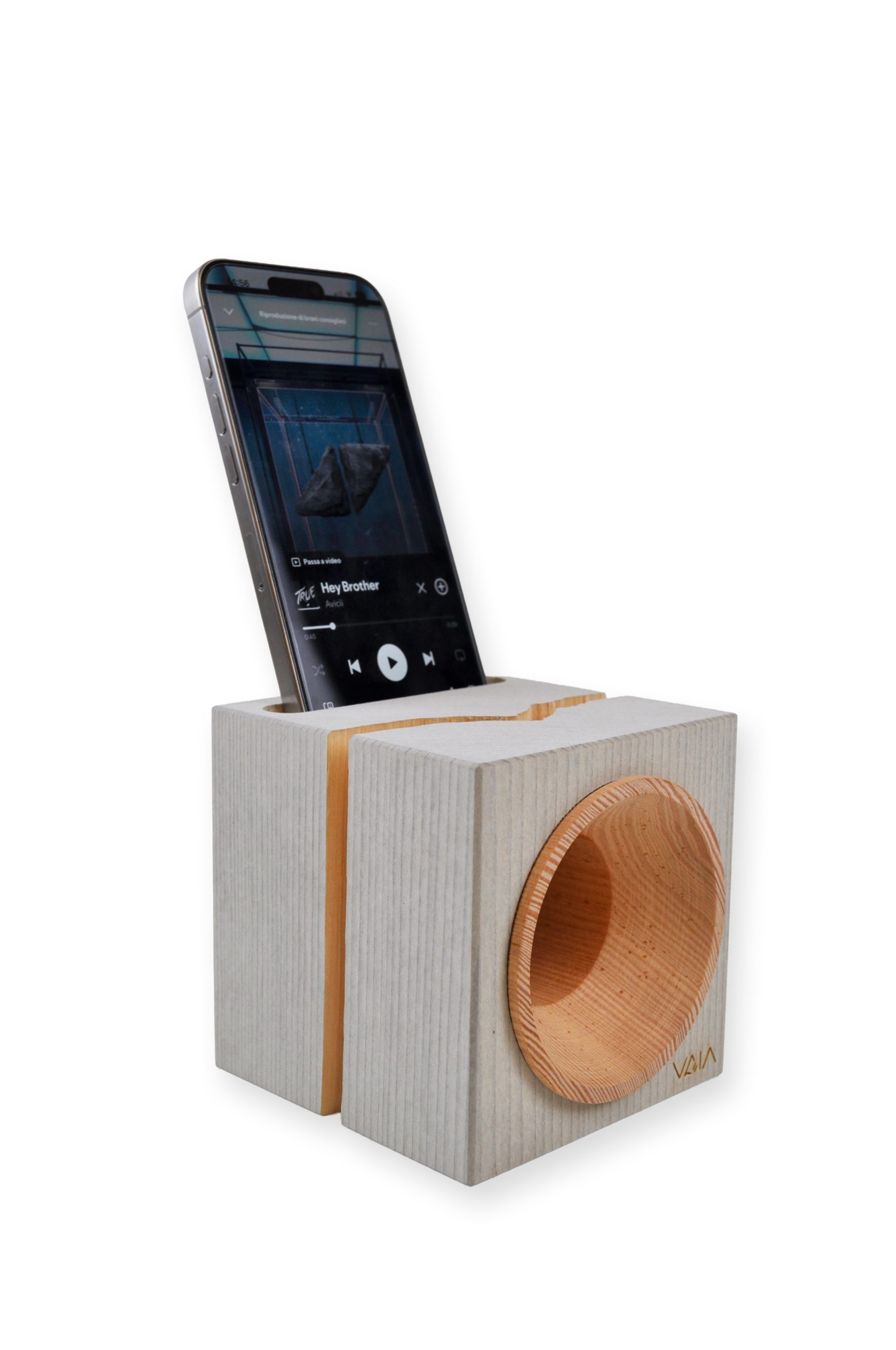 VAIA Cube Essential Aria amplificatore legno bianco