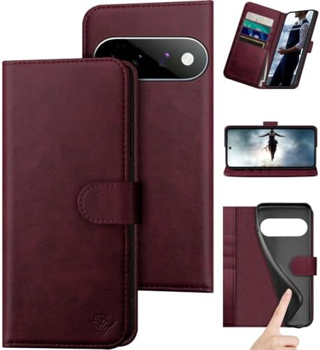 Redpepper Pixel 11 Pro XL Custodia Pelle Rosso Vino Portafoglio