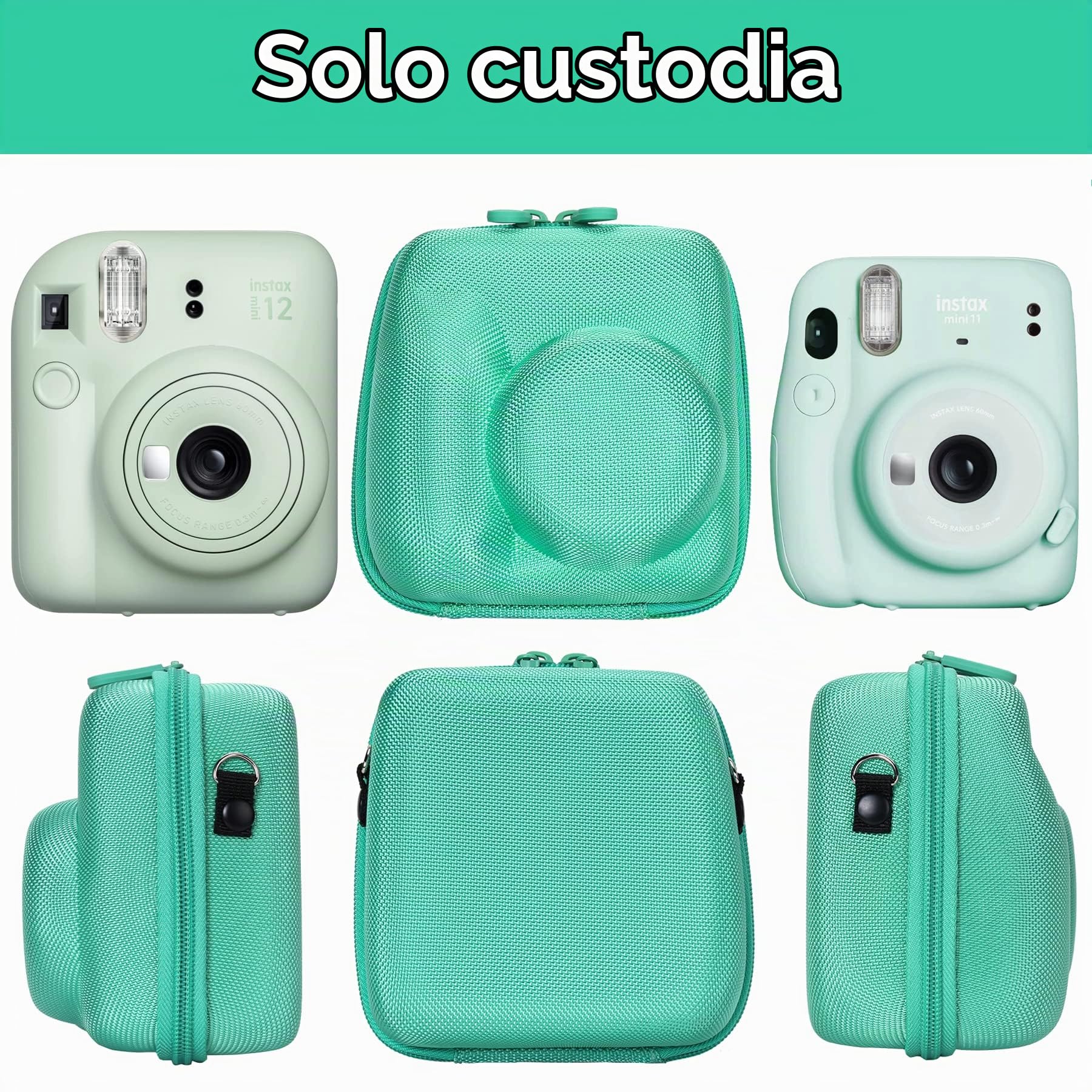 Aenllosi Camera Case Instax Mini 12 custodia verde