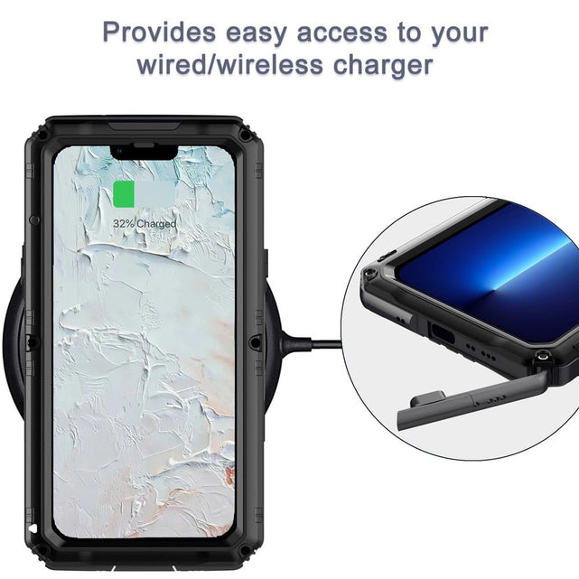 Redpepper iPhone 13 Pro Max Cover Metallo Opaca Antiurto