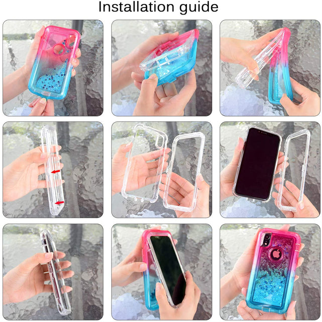 Redpepper iPhone 8/7/SE cover liquid glitter antishock 4.7"