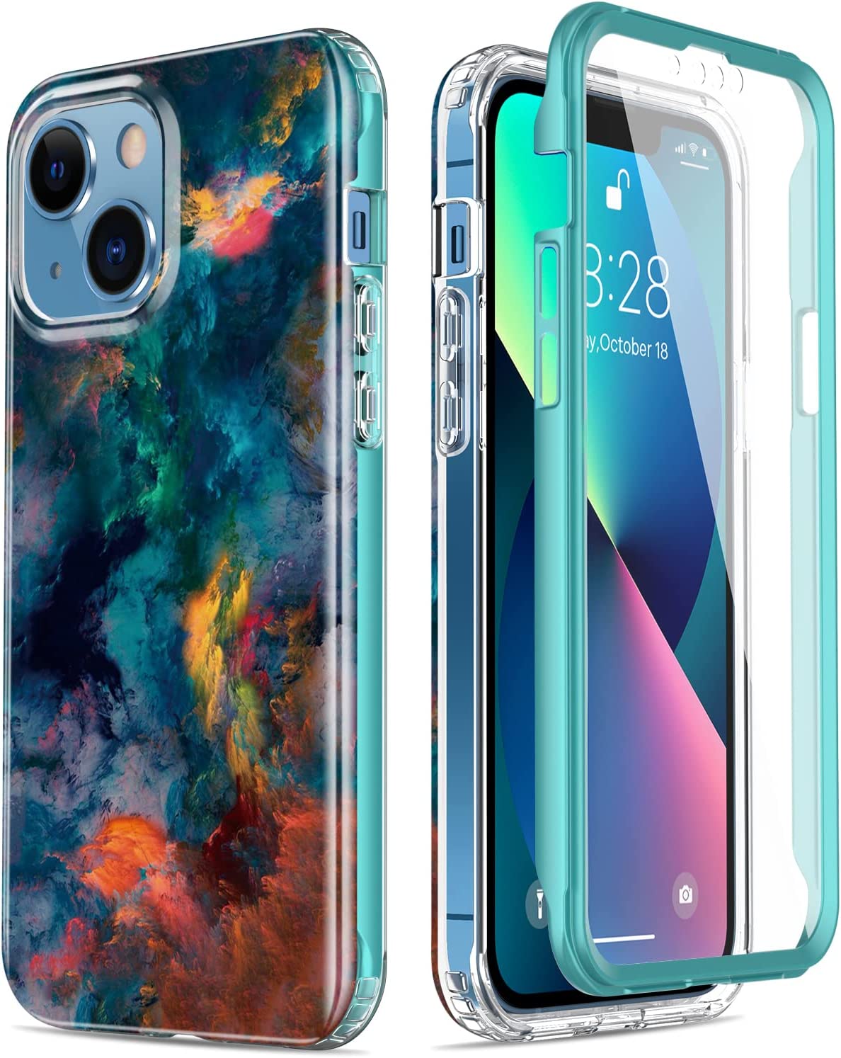 Redpepper iPhone 13 Mini Cover Corazzata Vetro Integrato Slim