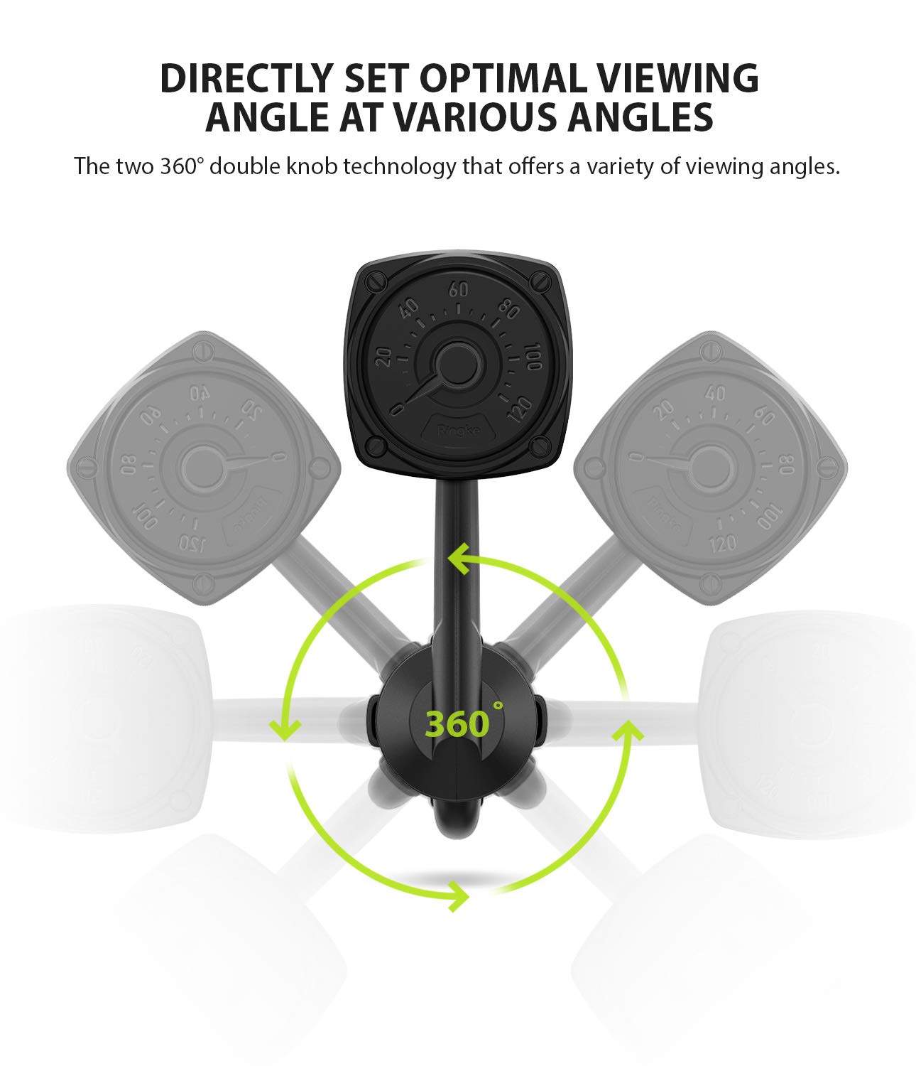 Ringke Car Mount Power Clip Wing supporto auto magnetico nero
