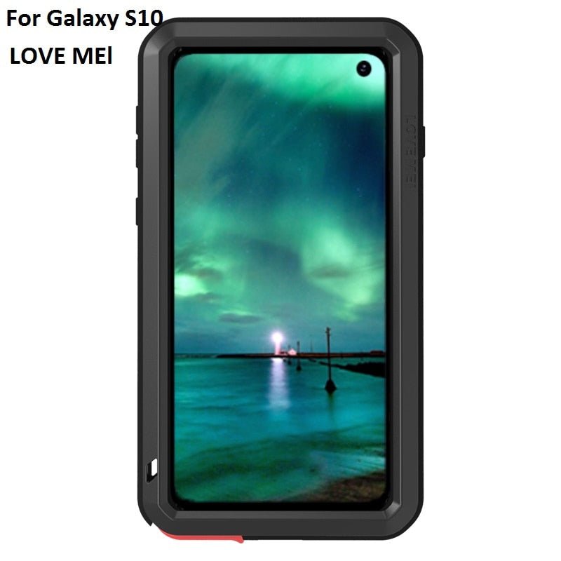 Redpepper Galaxy S10 Plus Cover Metallo Antiurto Kickstand