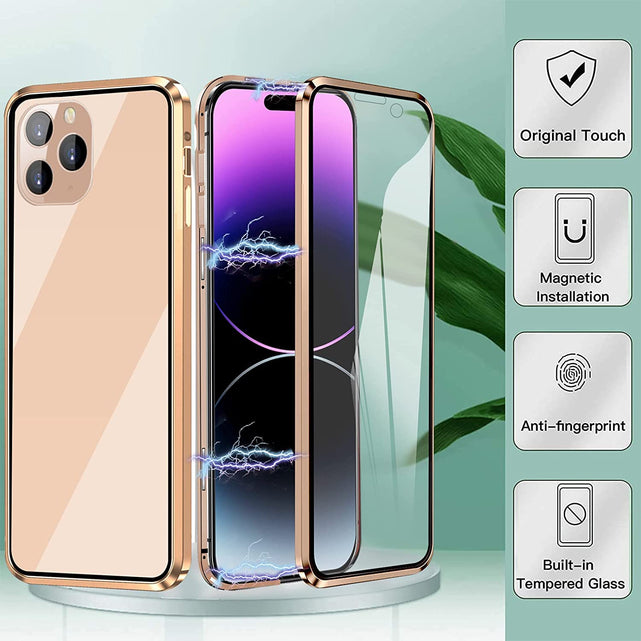 Redpepper Apple Cases cover vetro iPhone 14 trasparente magnetica