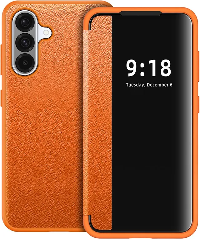 Redpepper Galaxy Cases S26 Ultra cover flip S-View pelle nera