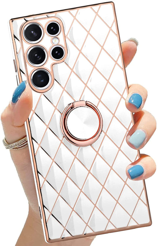 Redpepper Galaxy S22 Ultra cover glitter con anello