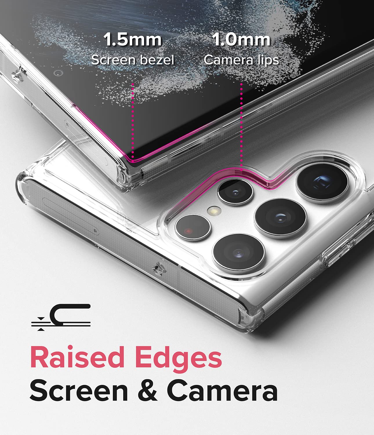 Ringke Fusion Cover Galaxy S22 Ultra Clear Trasparente Antiurto