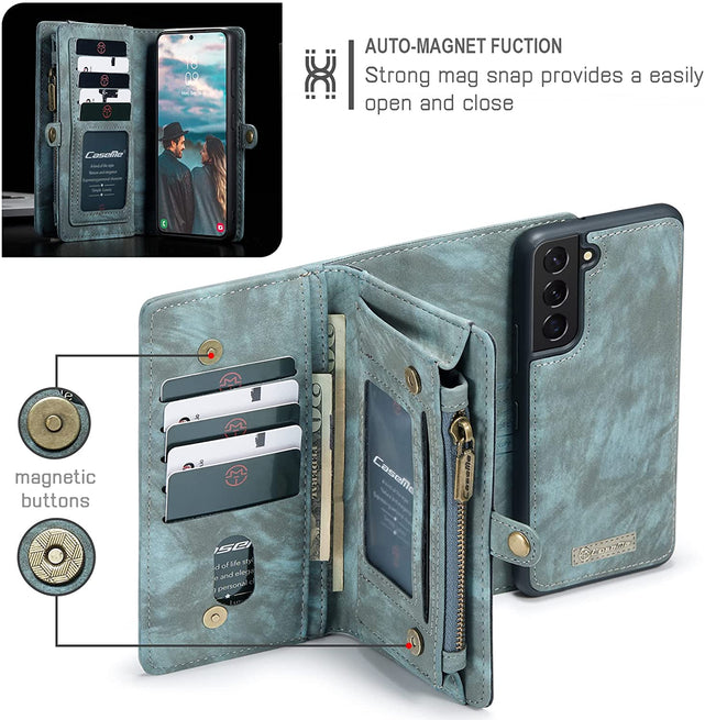 Redpepper Galaxy S22 Plus Cover Portafoglio Pelle con Zip