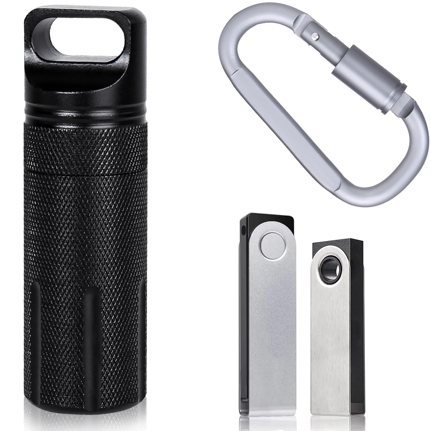 Aenllosi SSD Case custodia alluminio Ledger Nano S nero antiurto