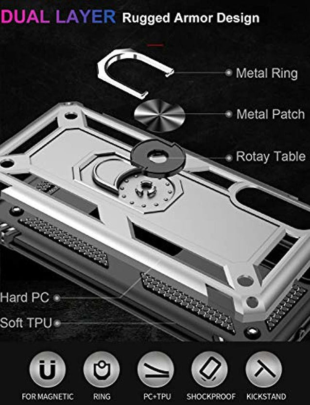 Redpepper Galaxy A70 custodia argento con anello antiurto