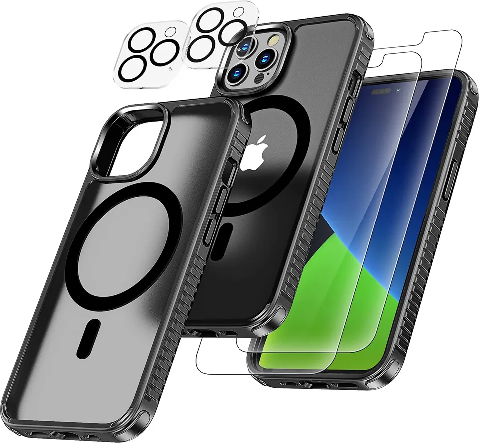 Redpepper iPhone 14 Pro Cover MagSafe Slim Nero Opaco