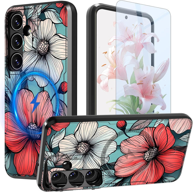 Redpepper Galaxy S24/S25 Plus custodia Owl Moon con stand