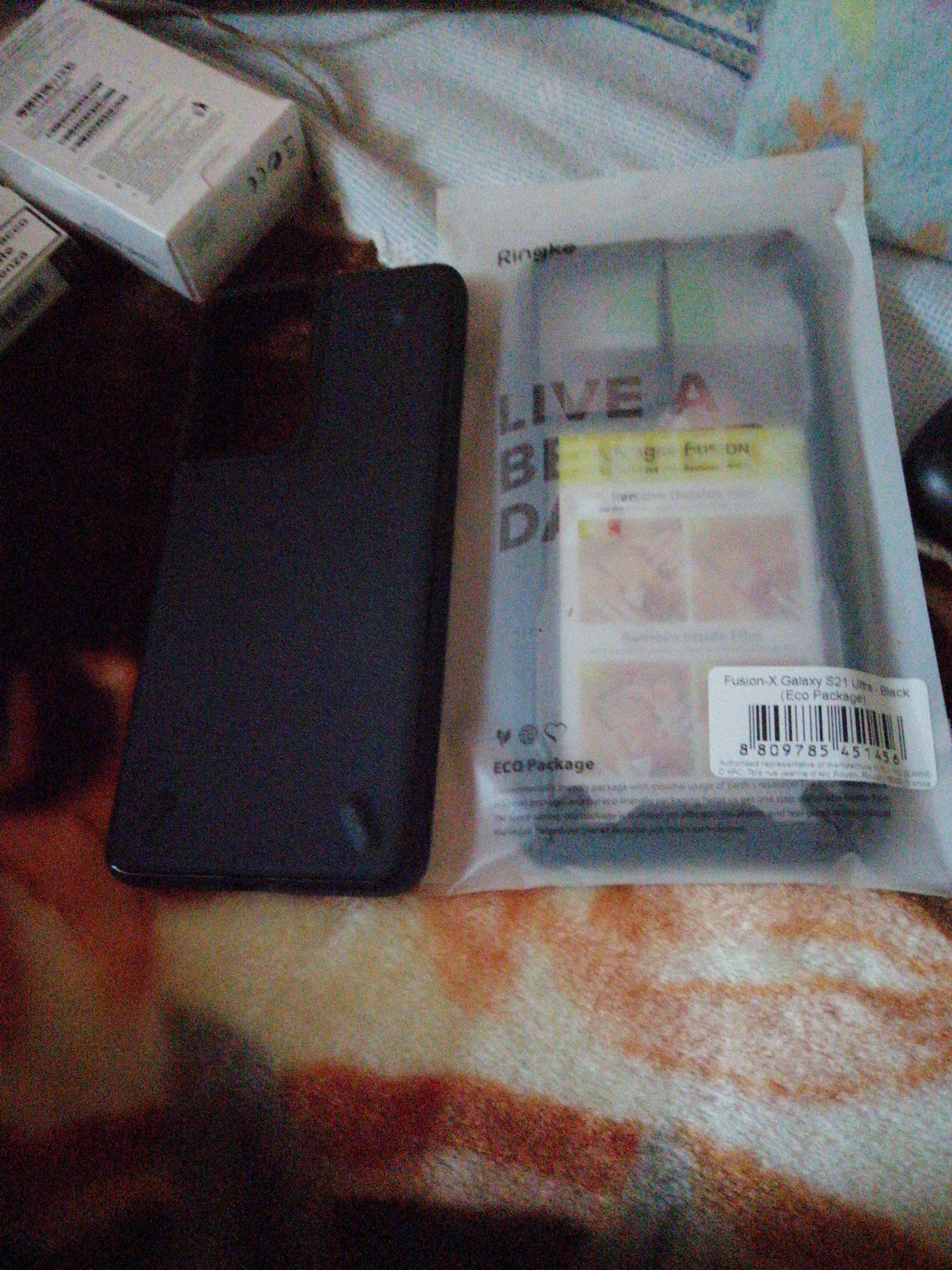 Ringke Fusion-X Galaxy S21 Ultra Cover Nera Black Trasparente