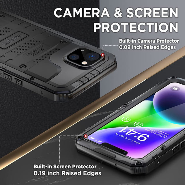 Redpepper iPhone 14 custodia impermeabile metallo nero
