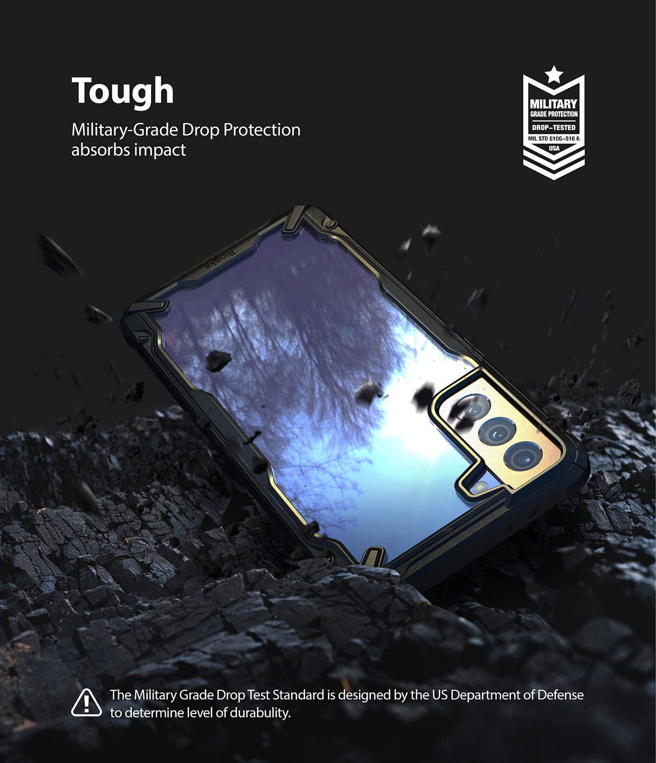 Ringke Fusion X Galaxy S21 cover antiurto Black nera
