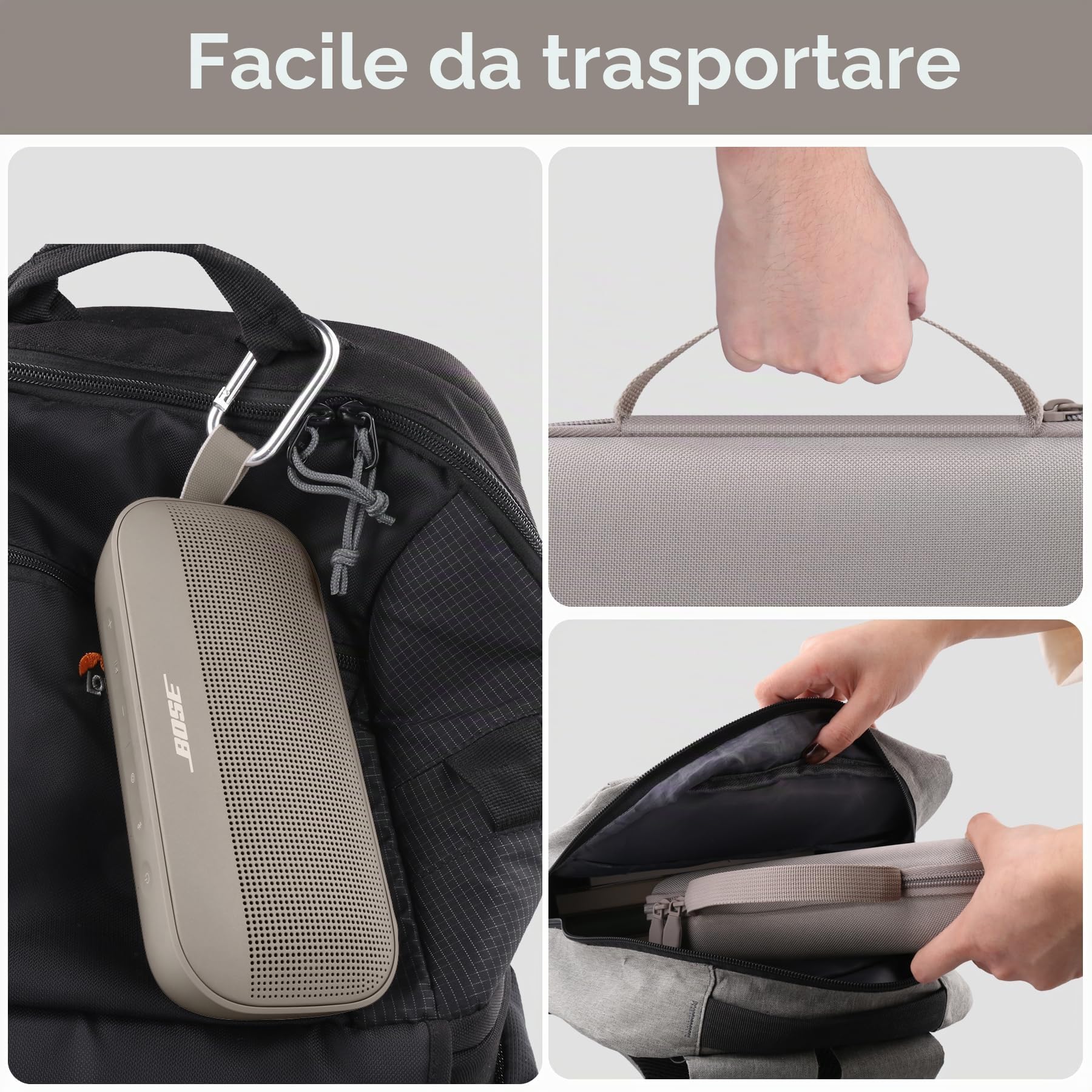 Aenllosi Speaker Case Bose SoundLink Flex 2 custodia sabbia EVA