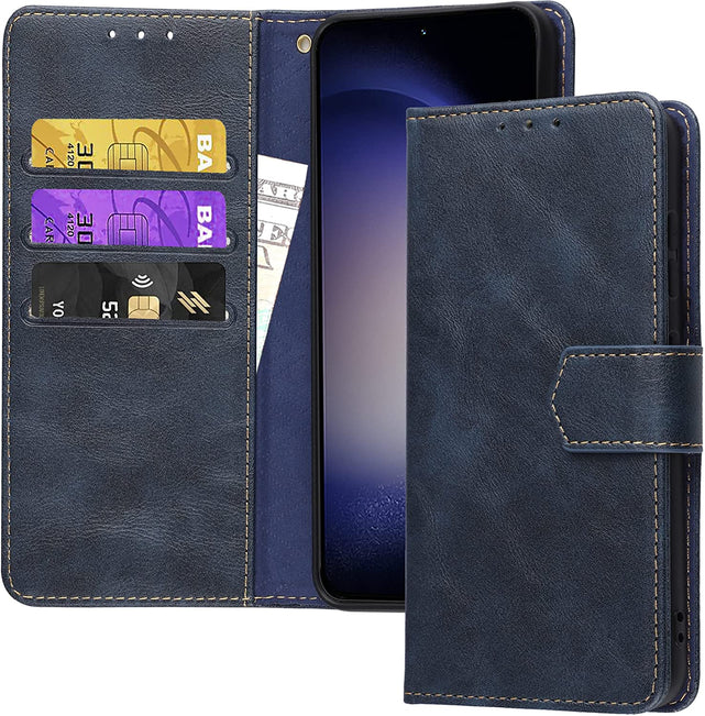 Redpepper Galaxy Cases Galaxy S23 cover portafoglio pelle nera