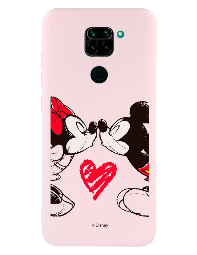 La Casa de las Carcasas Redmi Note 9 custodia silicone rosa Minnie Bacio