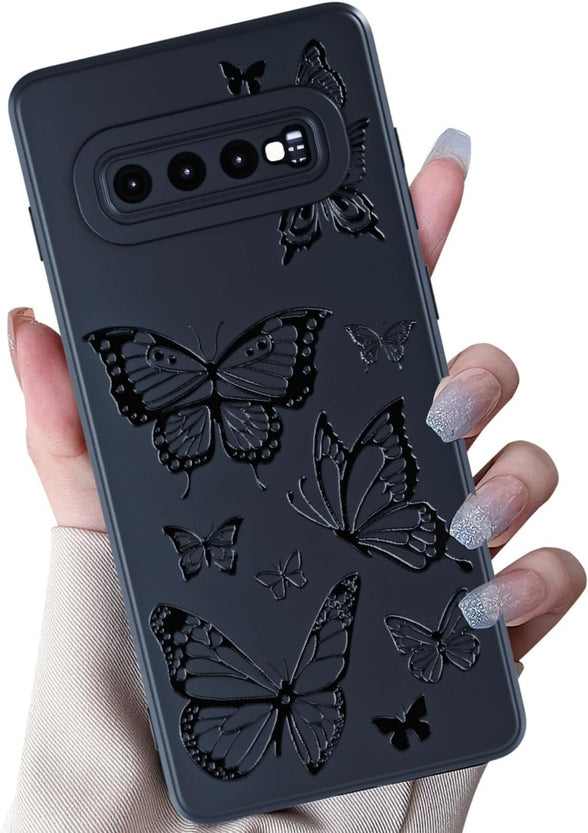 Redpepper Galaxy Cases cover Galaxy S25 Plus nera fiori farfalla silicone