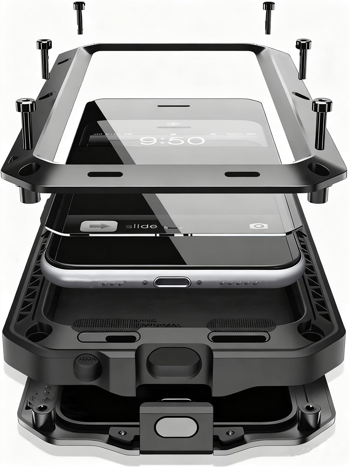 Redpepper iPhone 17 Pro Max cover alluminio blindata 360°