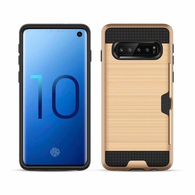 Redpepper Galaxy S10 Cover Slim Nera con Porta Carte