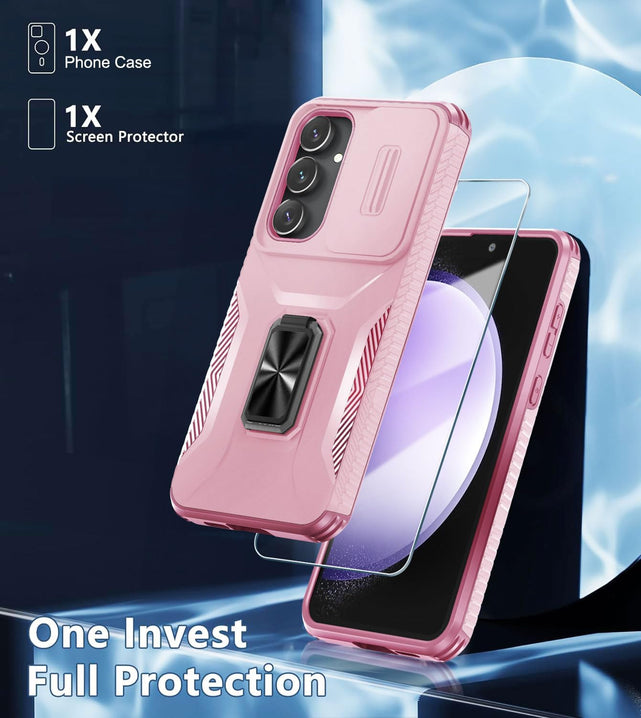 Redpepper Galaxy S25 custodia blu slide camera con anello