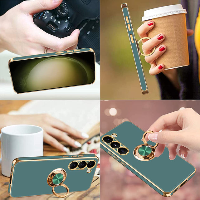 Redpepper Galaxy S23 Cover con Anello Nero Supporto Stand