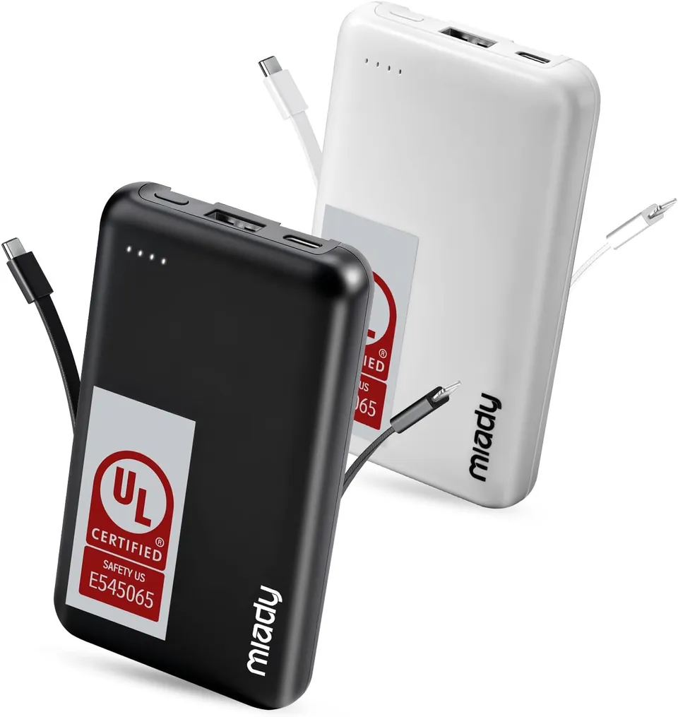 Redpepper Power Bank 5000mAh Mini Leggero 2 Pezzi con LED