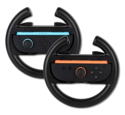 Konix Coppia volanti Joy-Con Switch 2 neri plastica