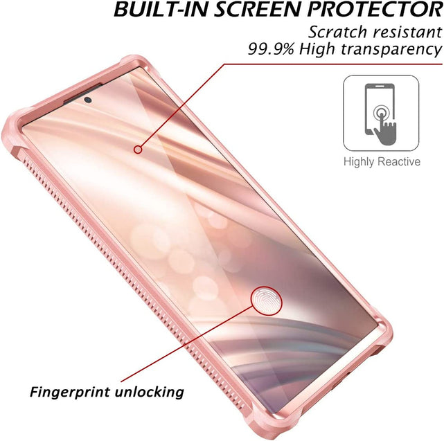 Redpepper Note 20 Ultra Cover Rosa Trasparente Antiurto