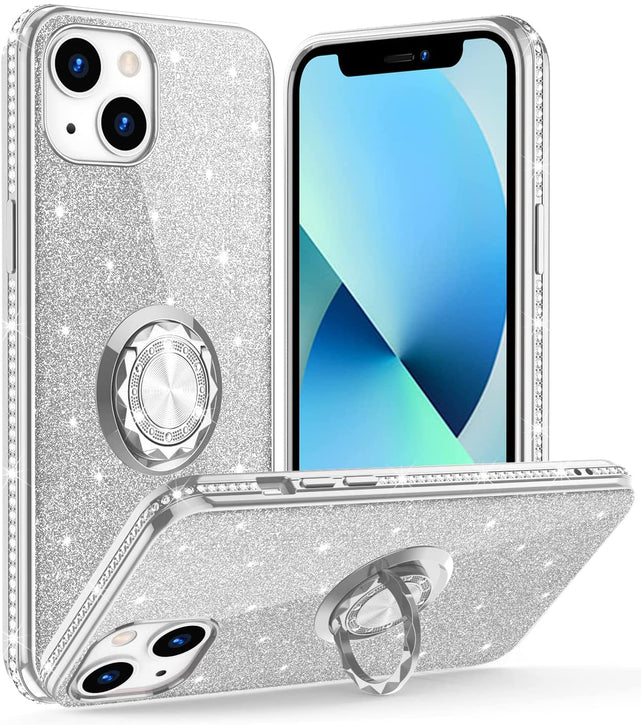 Redpepper Apple Cases iPhone 13 cover glitter con anello
