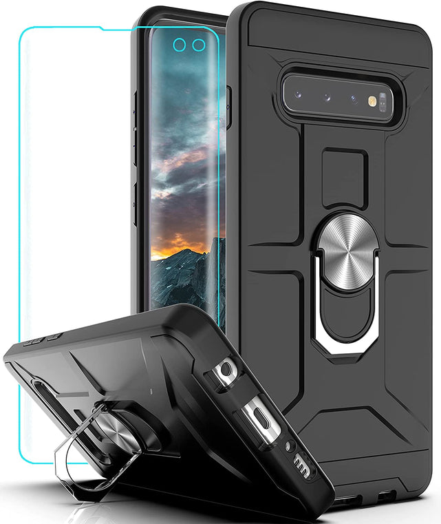 Redpepper Galaxy S10 Plus Cover Antiurto con Stand Metallo