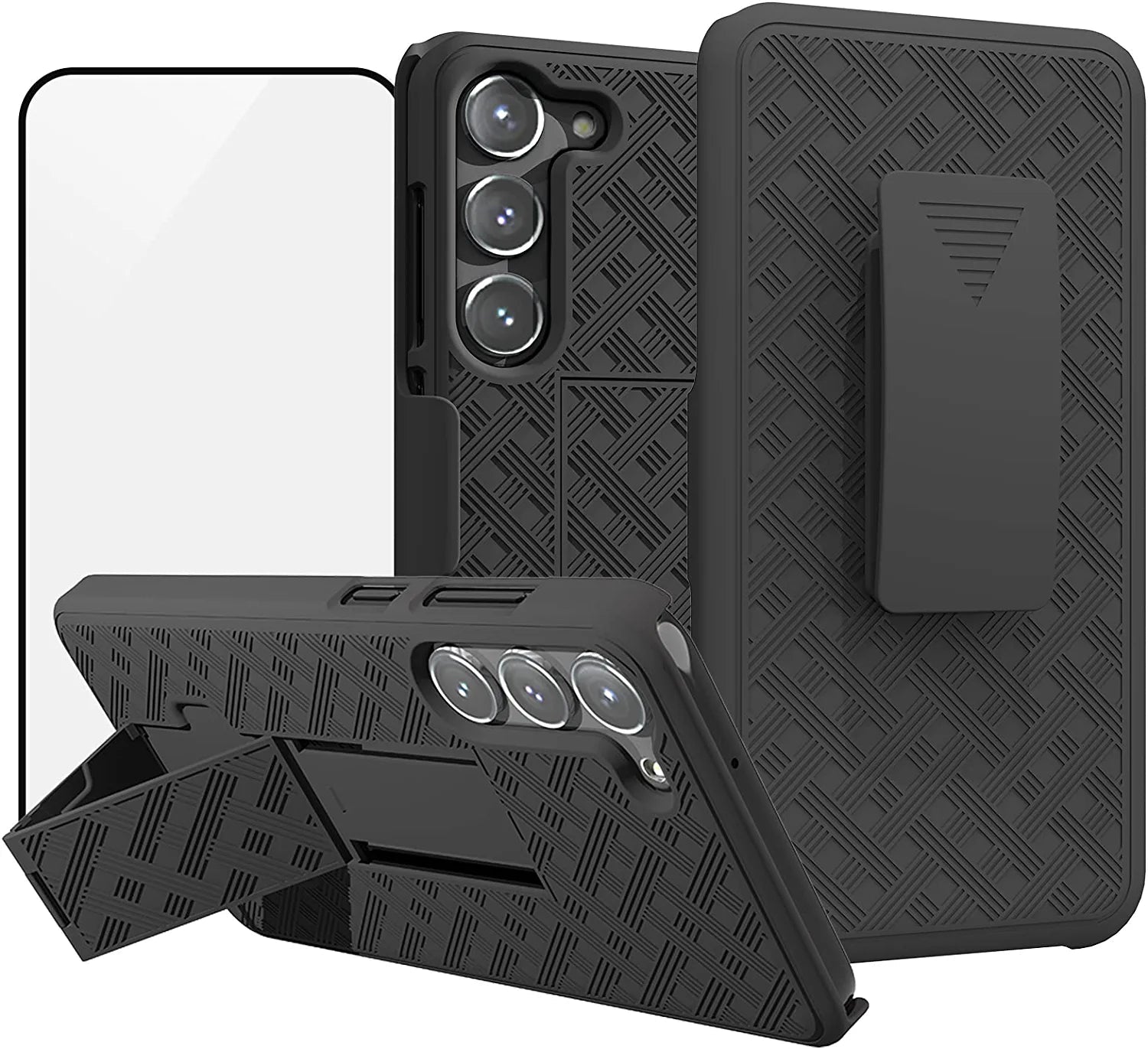 Redpepper Galaxy S23 Cover Nera Clip Cintura Stand