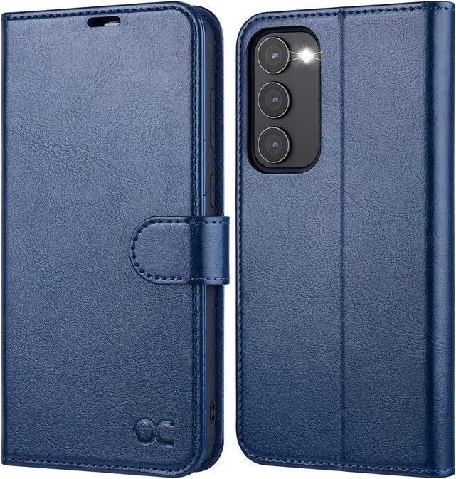 Redpepper Galaxy Cases S23 Plus cover portafoglio pelle nera RFID