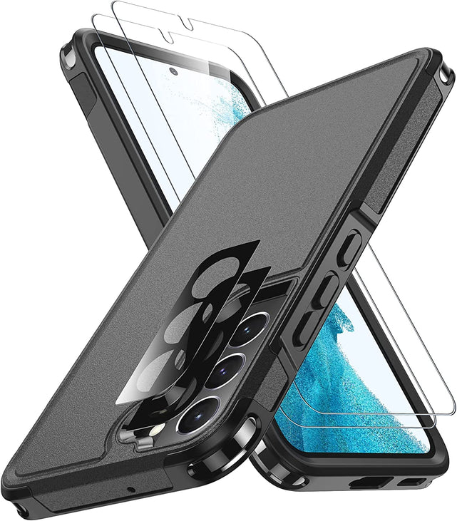 Redpepper Galaxy Cases Galaxy S22 Cover Nera con 2 Vetri