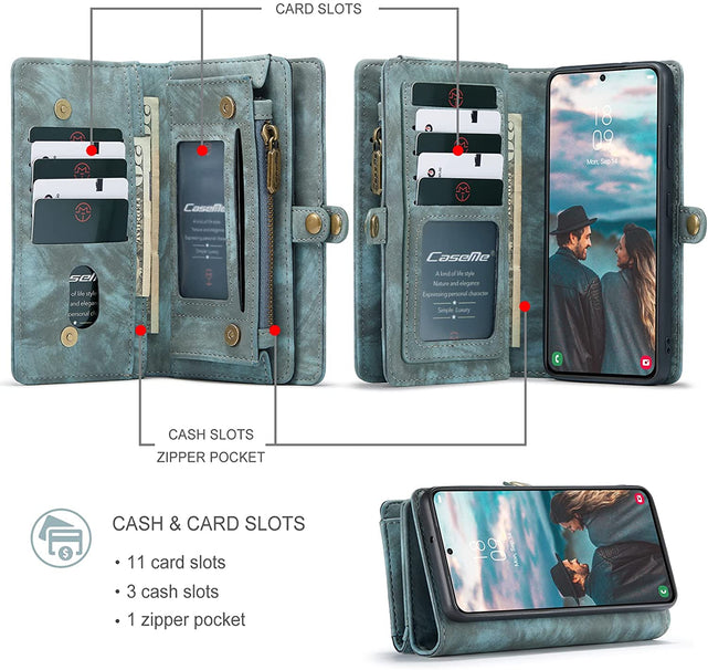 Redpepper Galaxy S22 Plus Cover Portafoglio Pelle con Zip