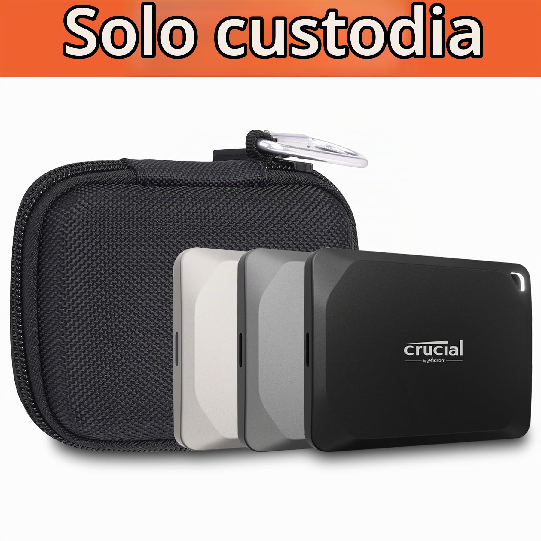 Aenllosi SSD Case custodia Crucial X9/X10 Pro nero EVA