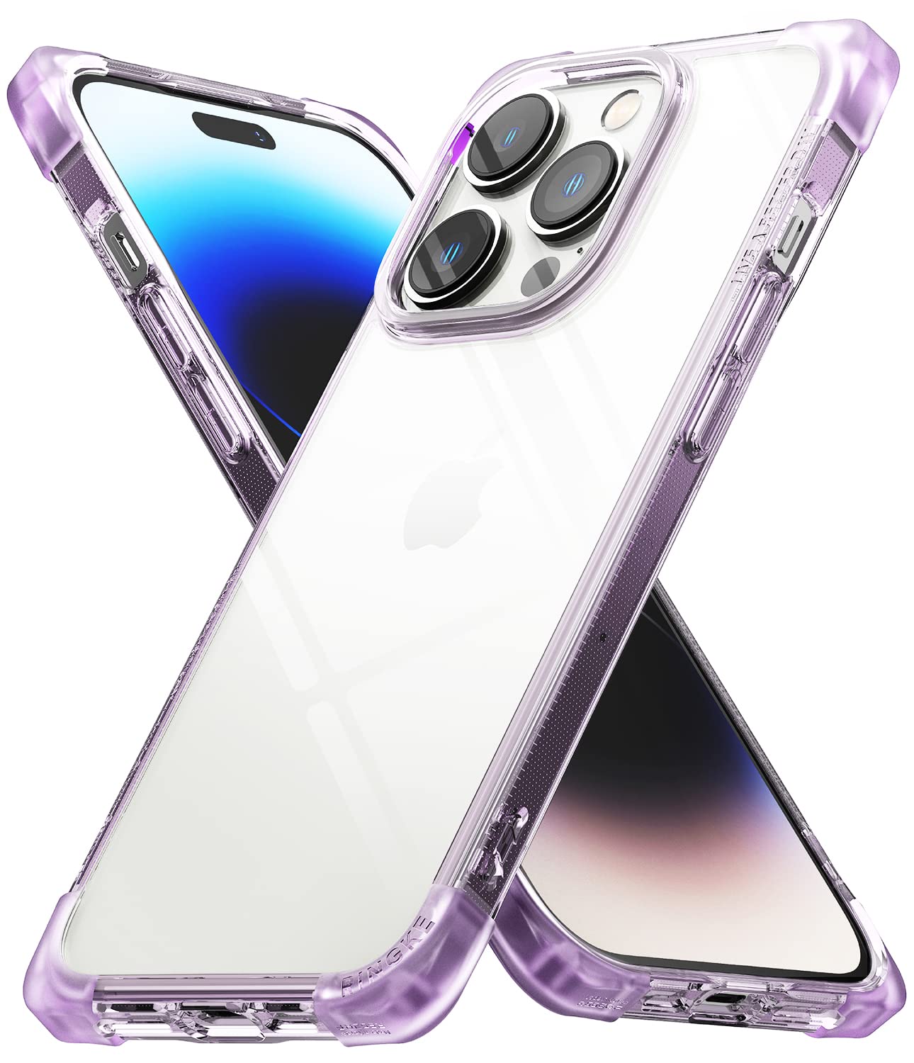 Ringke Fusion Bumper Cover iPhone 14 Pro Trasparente Viola