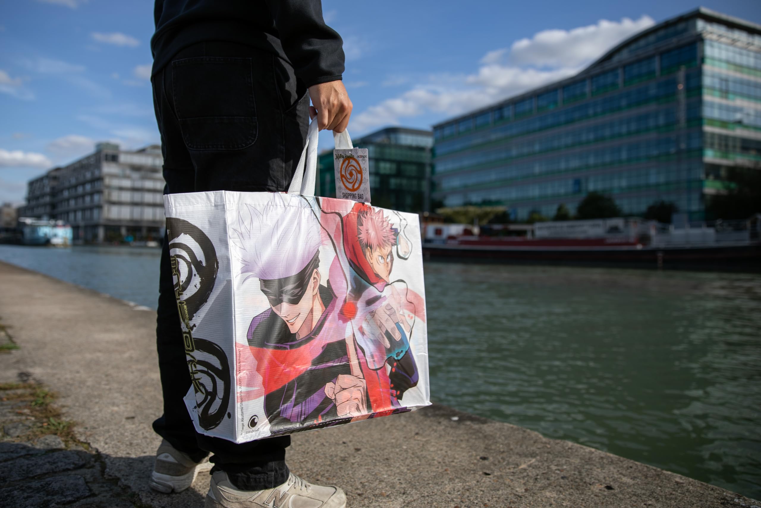 Konix Jujutsu Kaisen Borsa Spesa 40x45x20 Bianco Gojo Yuji