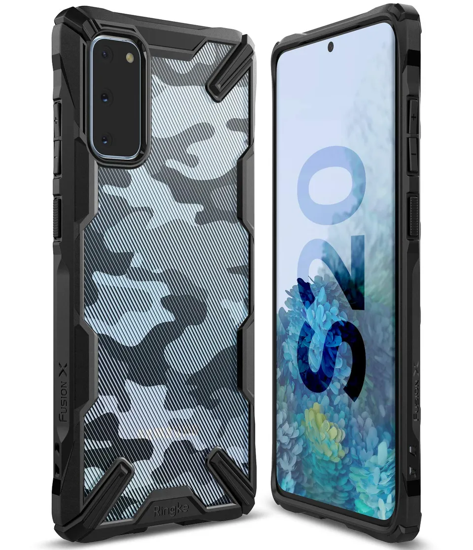 Ringke Fusion-X Custodia Galaxy S20 6.2 Camo Black Antiurto