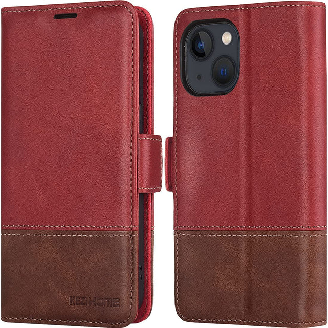 Redpepper iPhone 13 cover pelle libro portafoglio stand RFID